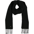 Ralph Lauren Womens Fringed Sizecarf, Black, One Sizeize