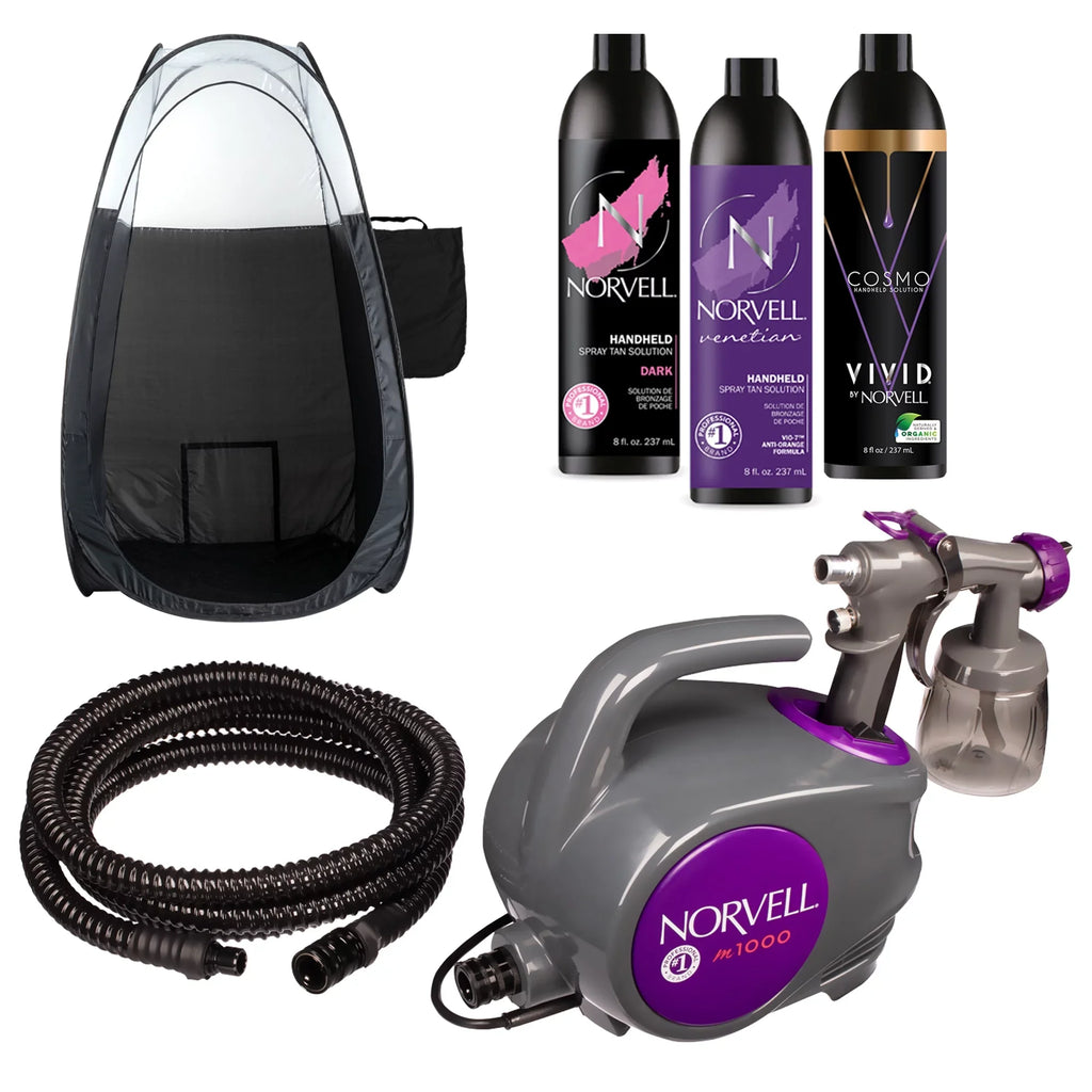 Norvell M1000 Sizepray Tan Machine and Tanning Sizeolution with Naked Sizeun Tent