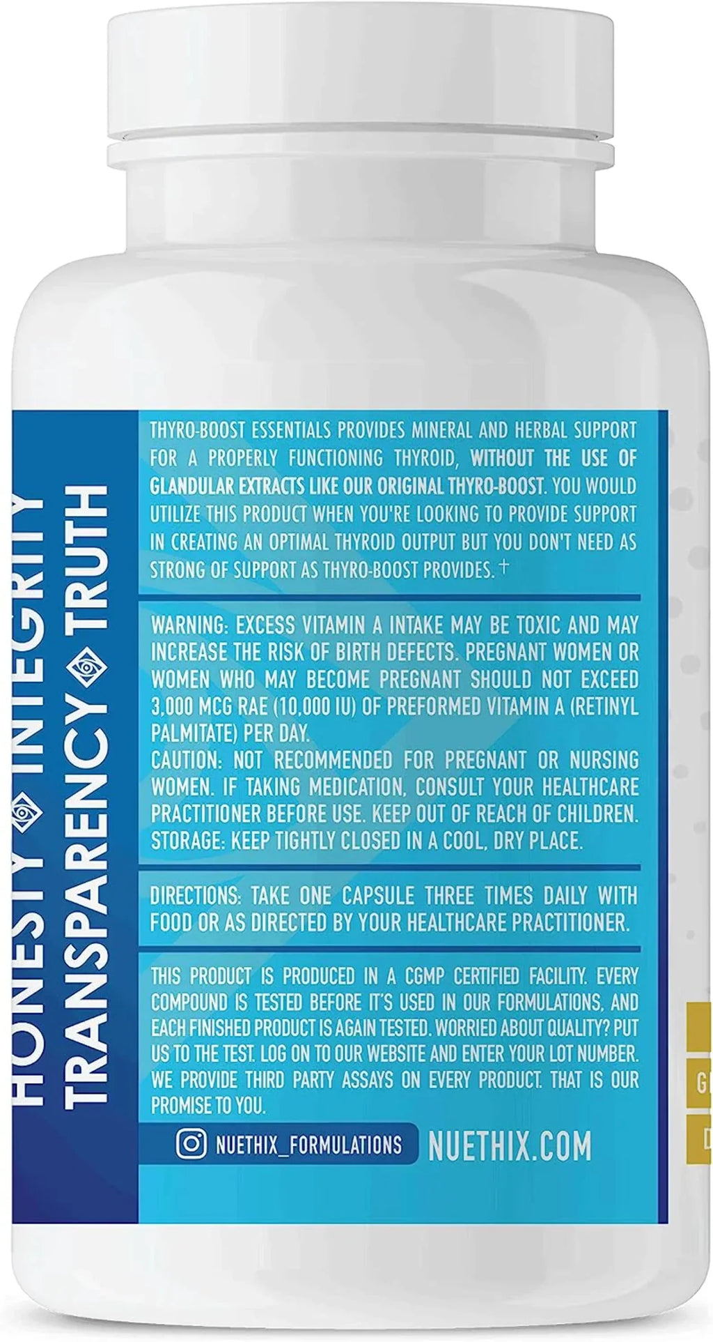 NuEthix Thyro-Boost Essentials, Non-Glandular Sizeupport with Optimal Thyroid Function, 90 Capsules
