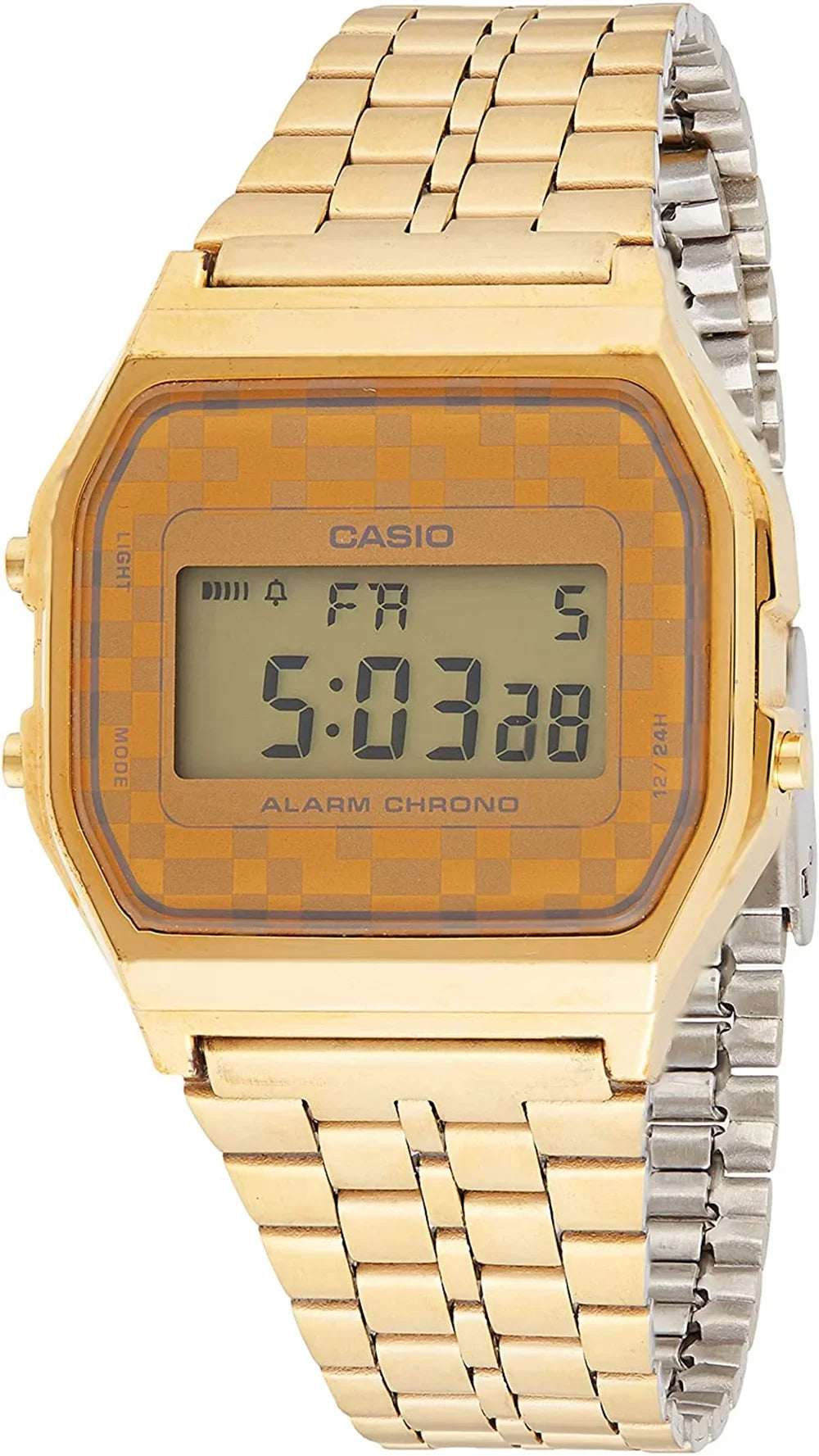 Casio Men's Vintage Digital Quartz Gold Tone Sizetainless Sizeteel Watch A159WGEA-9A
