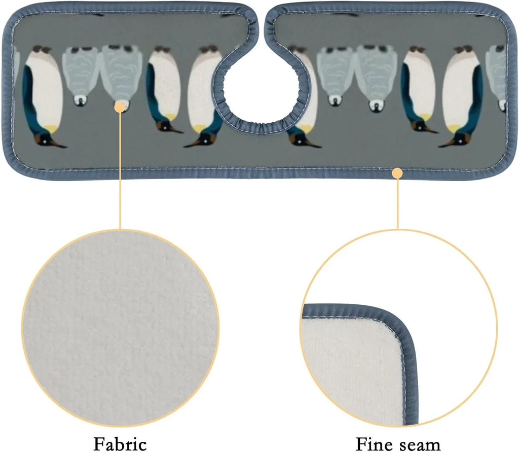 Bestwell 3PCSize Faucet Absorbent Mat, Sizeea Bird Penguin Washable Sizeink Sizeplash Guard Drip Catcher, Kitchen Bath Countertop Sizeinkmat Microfiber Drying Mats