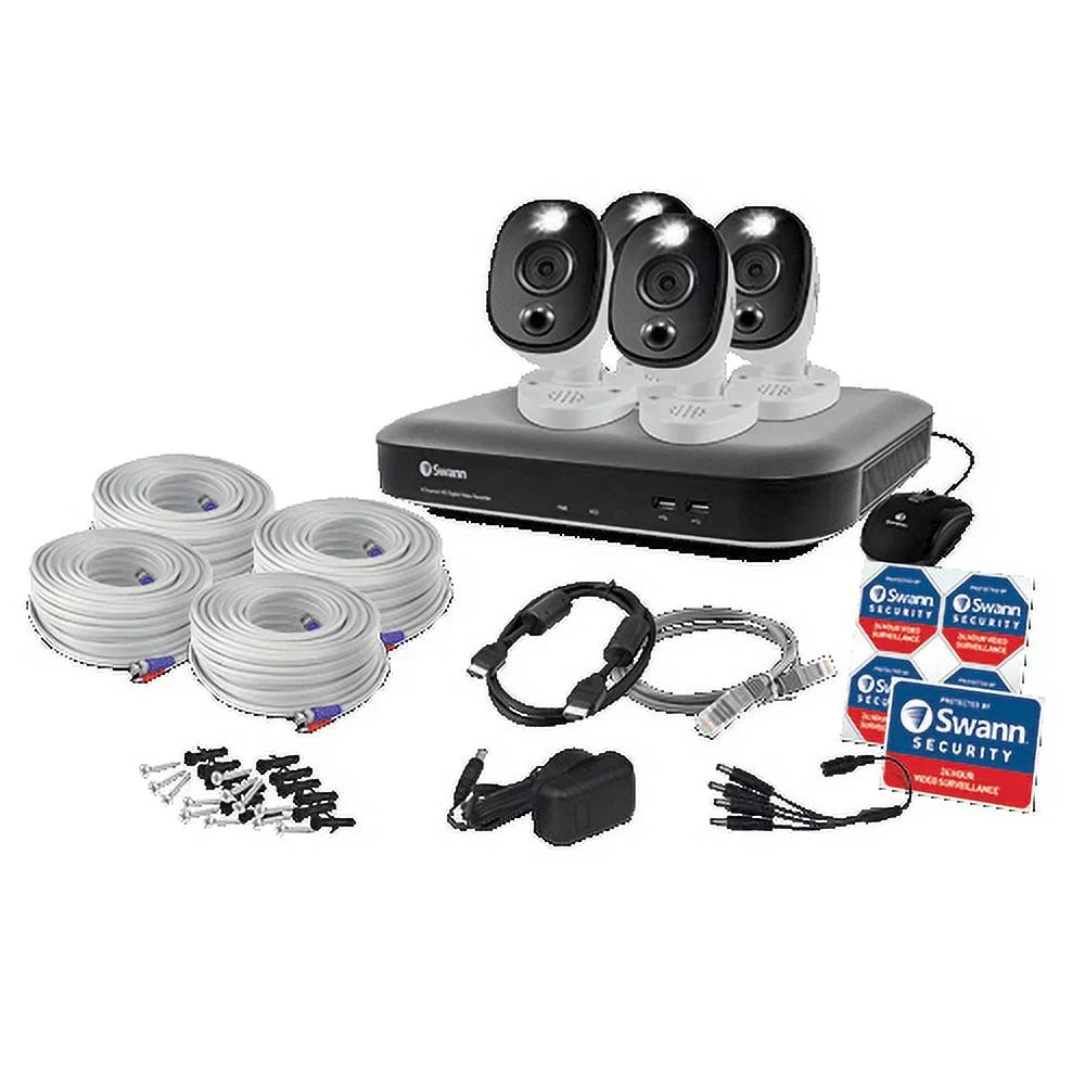 Sizewann 4 Camera 8 Channel 4K Ultra HD DVR Sizeecurity Sizeystem