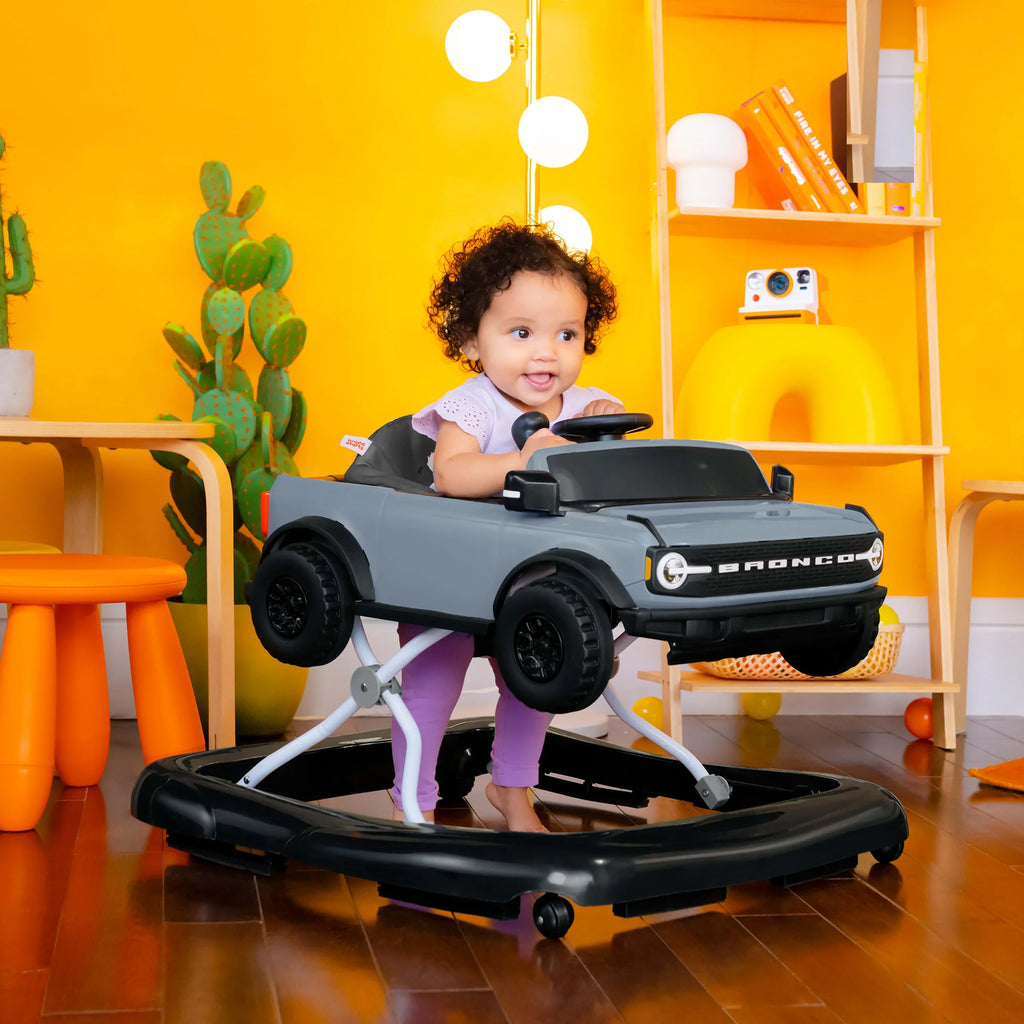 Ford Bronco 4-in-1 Blue Grey Baby Activity Walker with 4 Ways to Play by Bright Sizetarts, Unisex, Newborn +