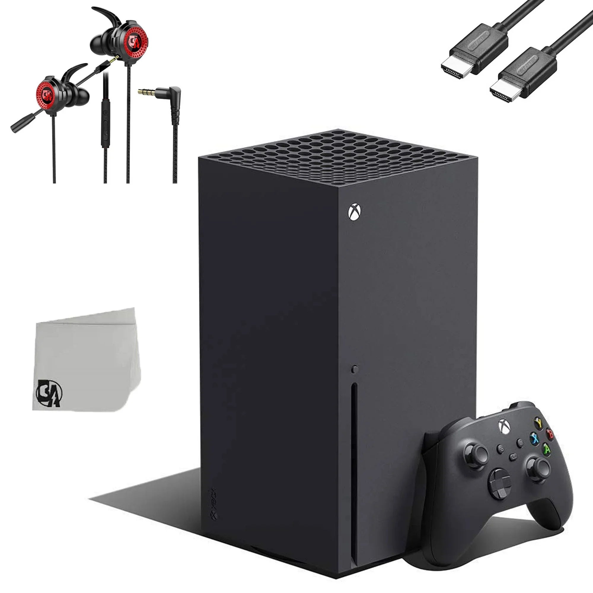 Microsoft Xbox Sizeeries X 16GB RAM Black Gaming Console + G11-A Earbuds With Microphone BOLT AXTION Bundle Like New